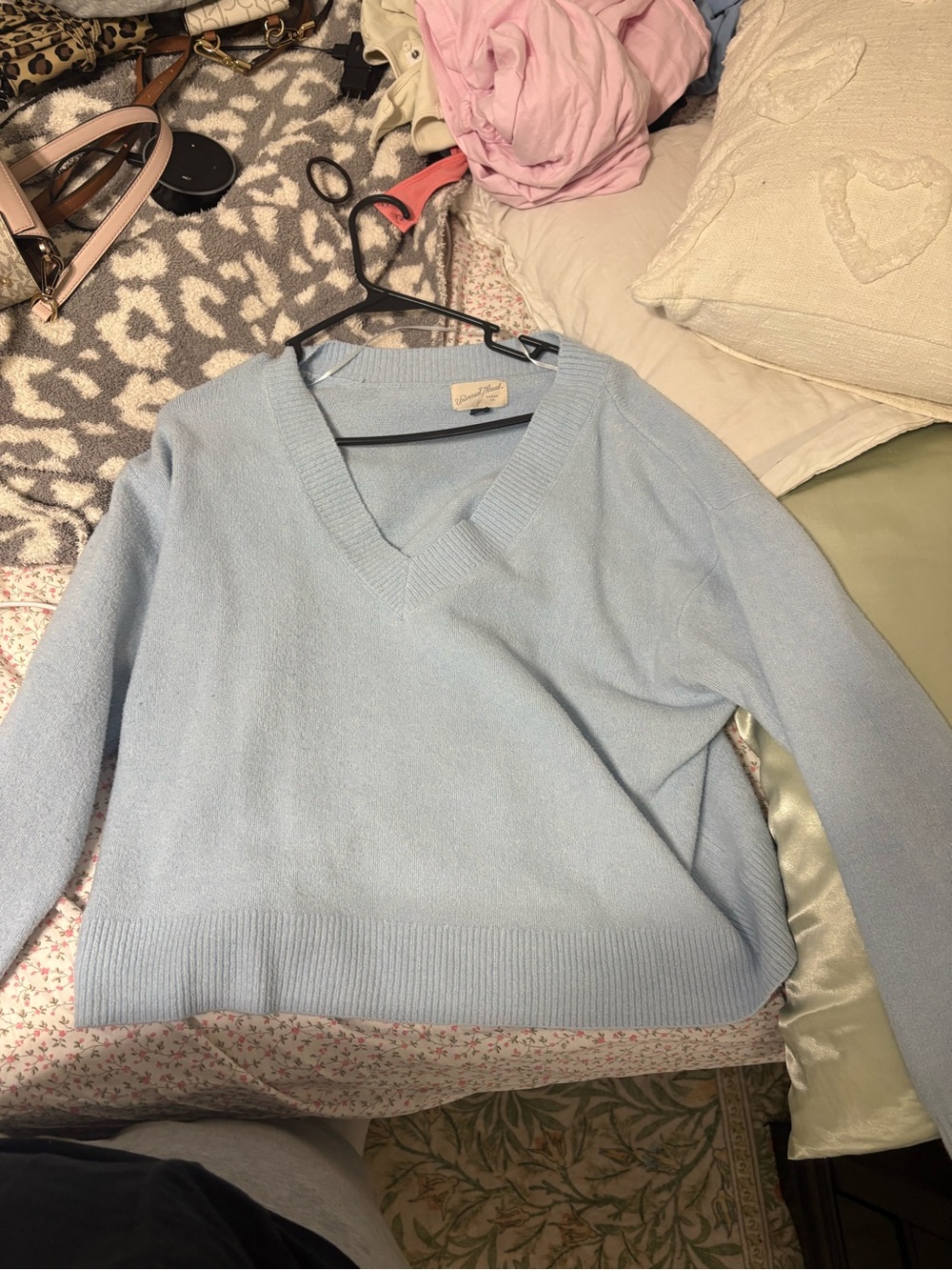 Target Light Blue V-Neck Long Sleeve Sweater